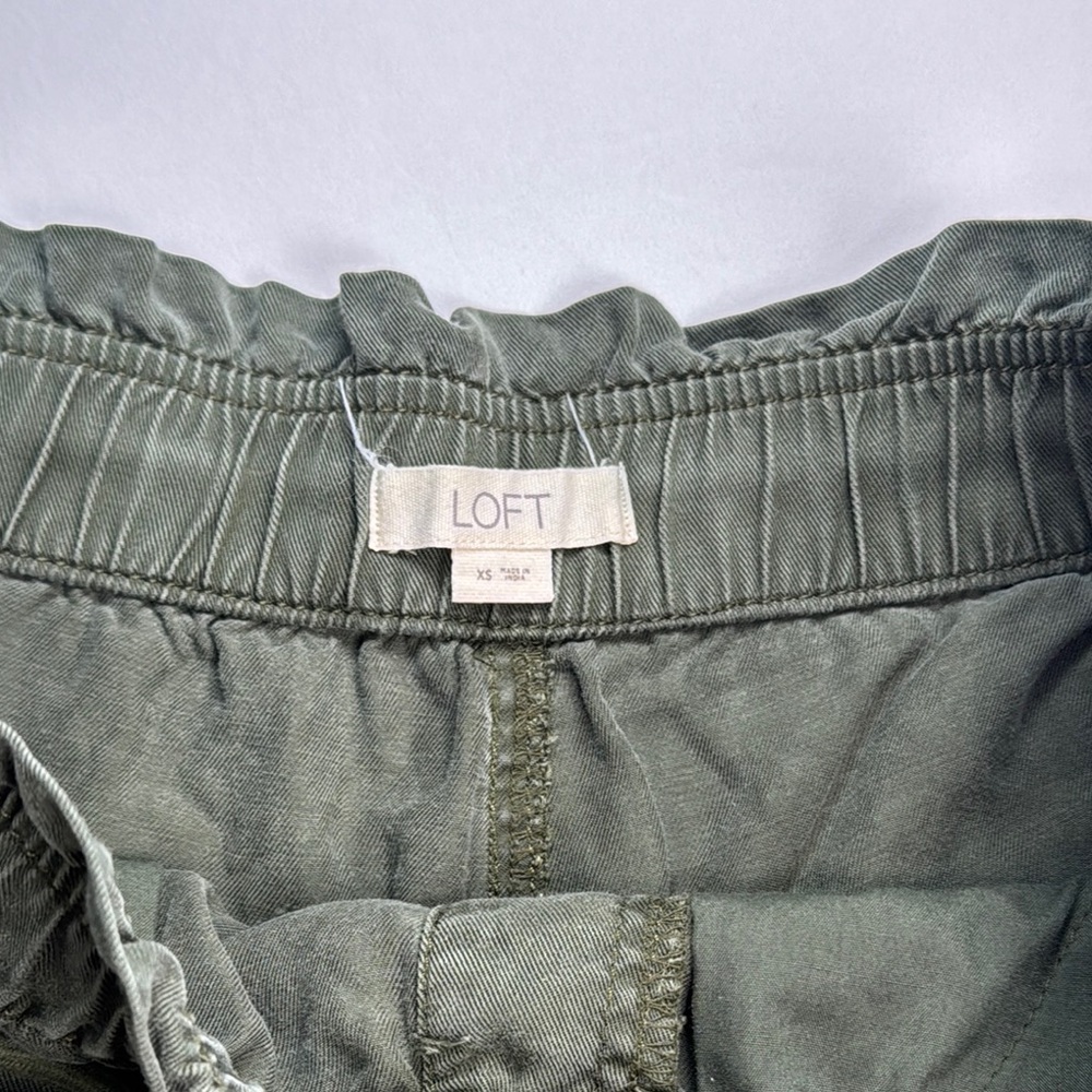 Loft Women’s Olive Green Pull On Tie Waist Casual Shorts - Picture 4 of 11